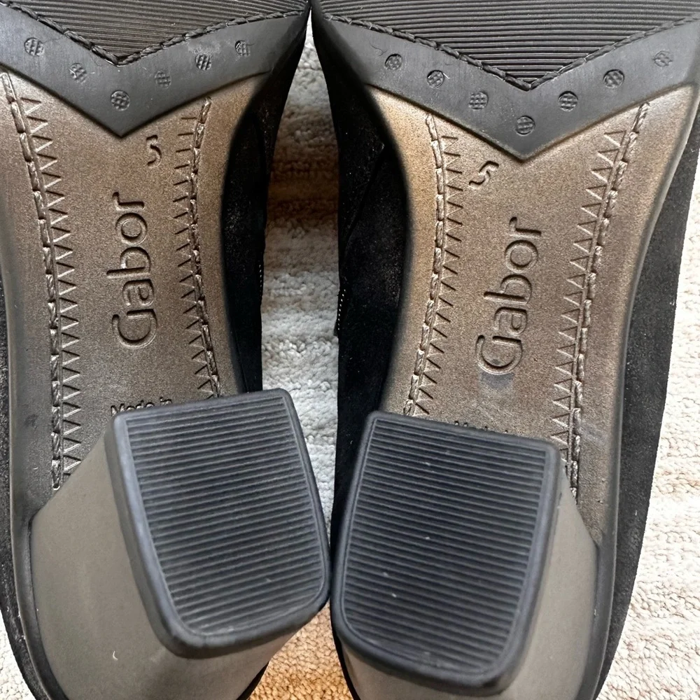 Like New Gabor Enfield Ankle Booties Metallic Black Boots Size UK 5 | US 7.5
